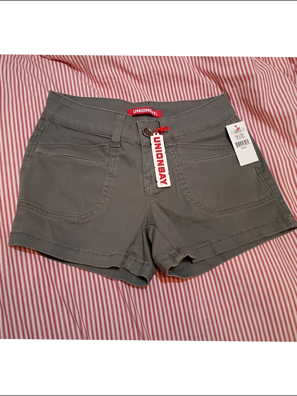 UNIONBAY Women's Green High Waist Casual Shorts